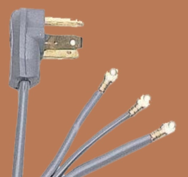 3 wire range power cord