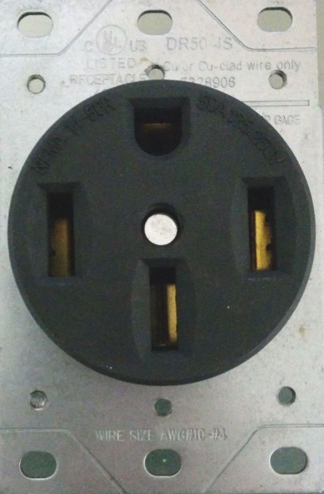 4 wire range electrical outlet