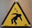Electrical shock danger sign