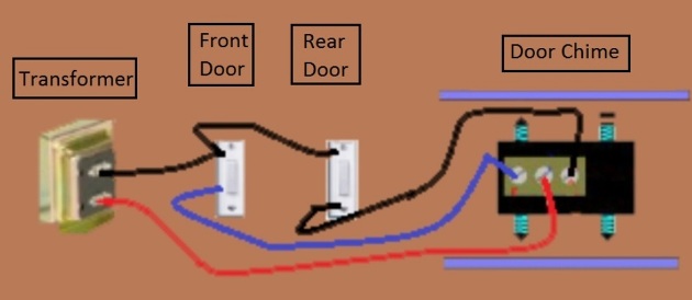 Doorbell wiring - power looped to door buttons
