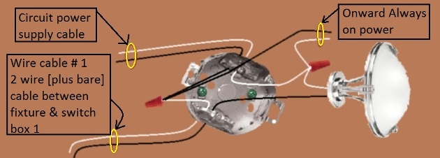 4 Way Switch Circuit - Power at Fixture -  feed to 1st switch - Extension - Onward 'Always On' power from fixture