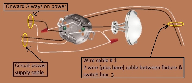 4 Way Switch Circuit - power at Fixture - Feed to 3rd Switch - Extension - Onward 'Always On'  power from fixture