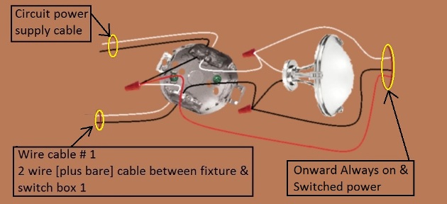 4 Way Switch Circuit - Power at Fixture - feed to 1st switch -  Extension - ' Onward Always On and Switched' power from fixture