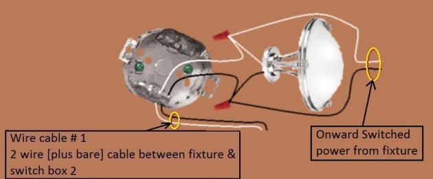 4 Way Switch Circuit - Power at 1st switch - Fixture Feed at 2nd Switch - Extension - Onward 'Always On'  Power from Fixture