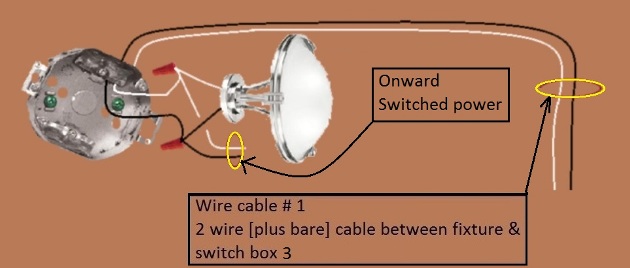 4 Way Switch Circuit - Power source at 1st switch - Fixture Feed from  3rd Switch - Extension - Onward 'Switched' power from fixture