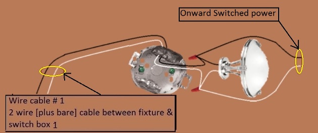 4 Way Switch Circuit - Power at 3rd Switch - Fixture Feed from 1st Switch - Extension - Onward 'Switched' Power from Fixture