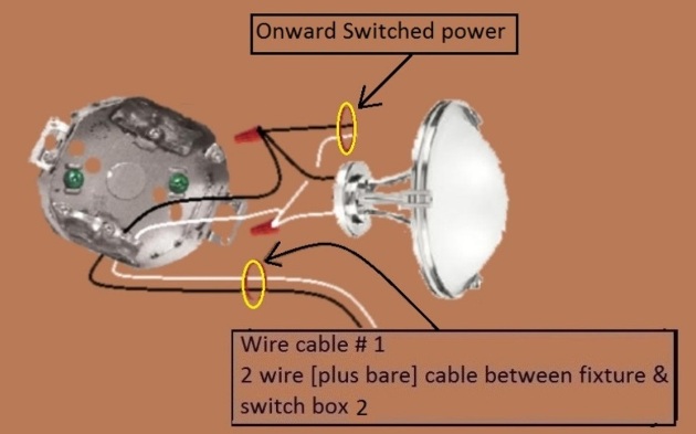 4 Way Switch Circuit - Power at 3rd Switch - Fixture Feed from Switch 2 - Extension - Onward ' Switched" Power from Fixture