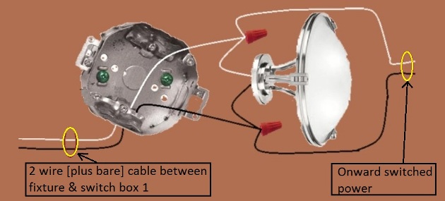 3 Way Switch Circuits - Power and Fixture Feed at Same Switch - Extension  - Onward 'Switched' power from Fixture