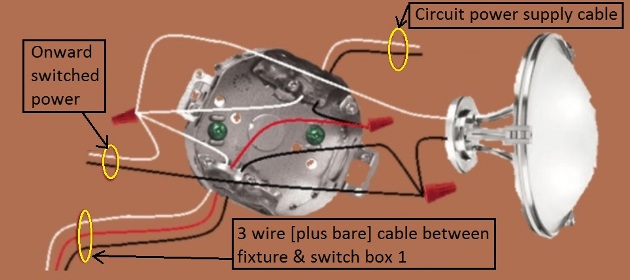 2011 Compliant - 3 way switch circuit - power at fixture - Extension - Onward 'Switched' Power from Fixture