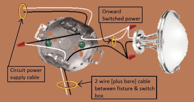 Basic Switch Circuit with power at Fixture - extending - Onward 'Switched' power  from Fixture