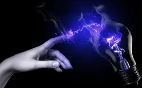 Lightning bolt from finger