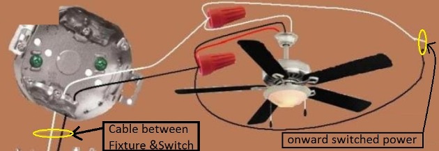 2011 NEC Compliant - Fan Light Combination Switch Wiring - Switched Together - Power at Switch - Extension - Onward 'Switched' Power from Fixture