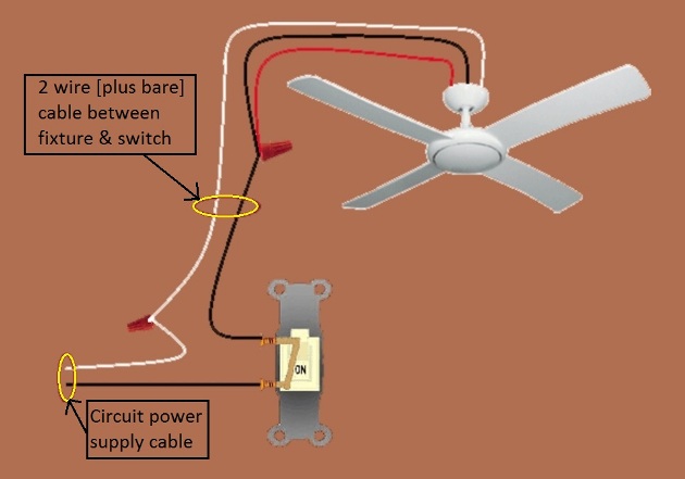 Fan Light Combination Switch Wiring - Switched Together - Power at Switch