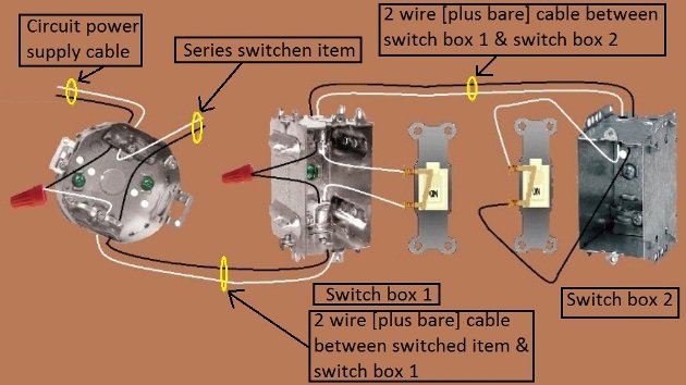Series Switch Circuit - Power at Switched Item